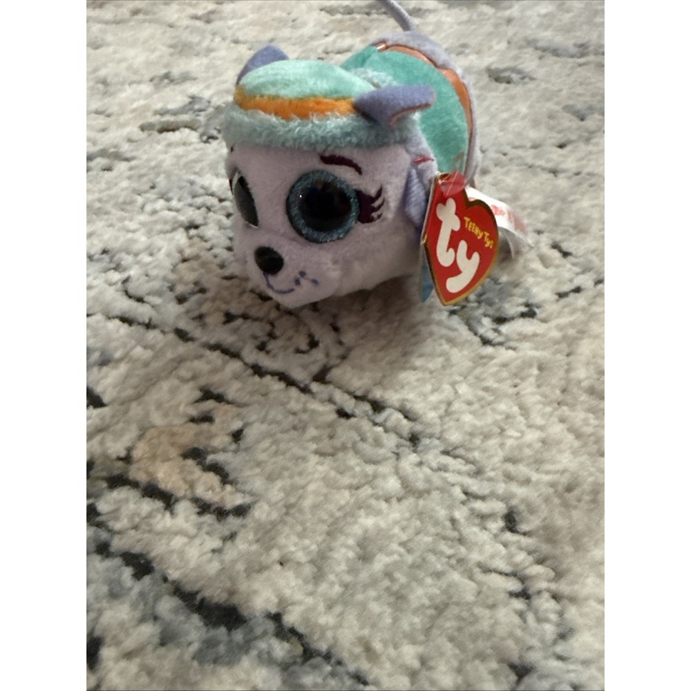 Teeny Tys Paw Patrol EVEREST 4" Beanbag Plush Stuffed Toy